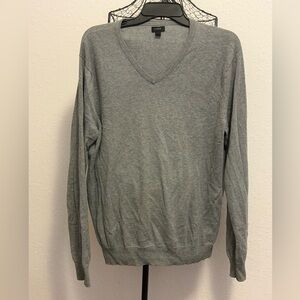 J. Crew Women's Gray V-Neck Sweater
